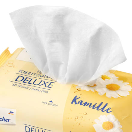 Feuchtes Toilettenpapier Deluxe Kamille (2x50 Stück), 100 St