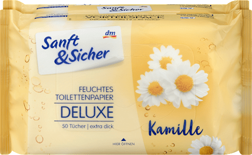 Feuchtes Toilettenpapier Deluxe Kamille (2x50 Stück), 100 St