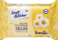 Vochtig Toiletpapier Deluxe Kamille, 50 stuks