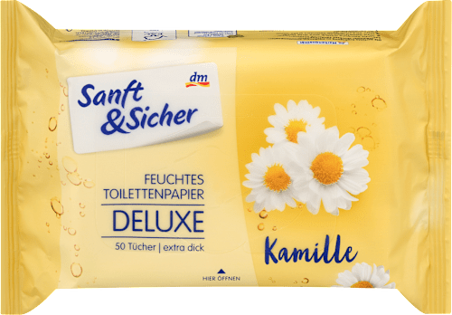 Feuchtes Toilettenpapier Deluxe Kamille, 50 St