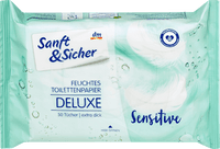 Vochtig Toiletpapier Deluxe Sensitive, 50 stuks