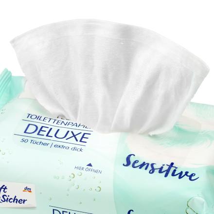 Feuchtes Toilettenpapier Deluxe Sensitive, 50 St