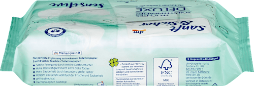 Vochtig Toiletpapier Deluxe Sensitive, 50 stuks