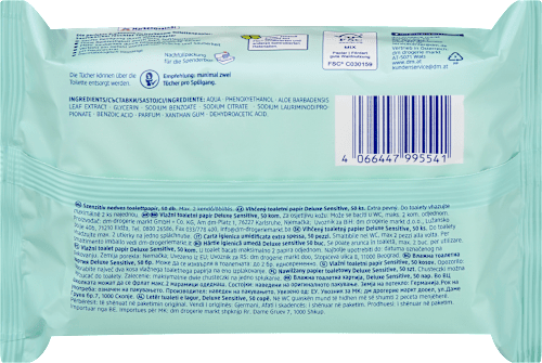 Feuchtes Toilettenpapier Deluxe Sensitive, 50 St