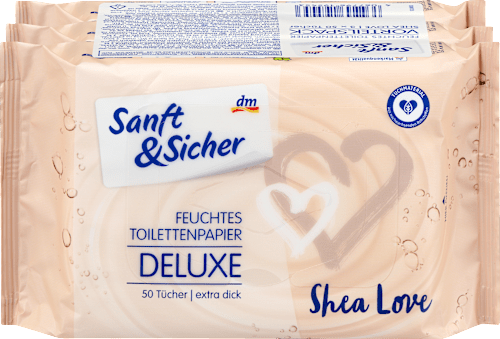 Shea Love Moist Toiletpapier (3x50 stuks), 150 stuks