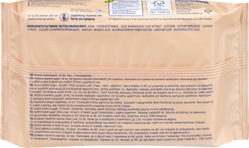 Shea Love Moist Toiletpapier (3x50 stuks), 150 stuks