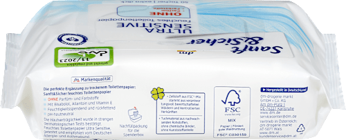 Vochtig toiletpapier ultra gevoelig (2x50 stuks), 100 stuks