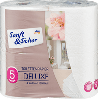 Toiletpapier deluxe 5-laags (4x130 vellen), 4 stuks