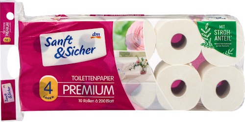 Toiletpapier premium 4-laags (10x200 vellen), 10 stuks