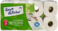 Toiletpapier recycling 3-laags (8x200 vellen), 8 stuks