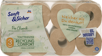 Toiletpapier recycling 3-laags (8x220 vellen), 8 stuks