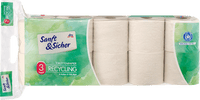 Toilettenpapier Recycling 3lagig (10x220 Blatt), 10 St