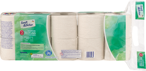 Toilettenpapier Recycling 3lagig (10x220 Blatt), 10 St