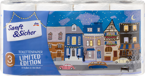 Toiletpapier seizoen 3-laags (8x180 vellen), 8 stuks