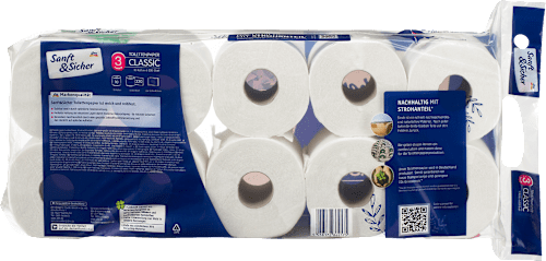 Toilettenpapier Stroh Classic 3-lagig (10x220 Blatt), 10 St