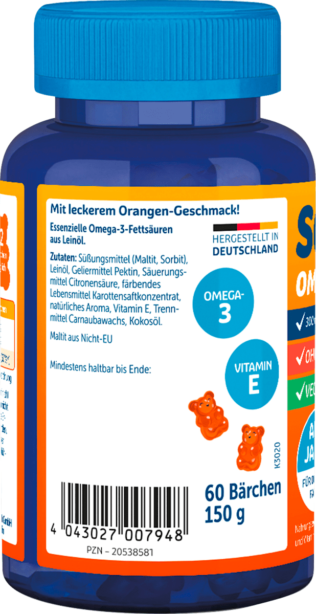 sanostol Omega-3 Bärchen 60 St, 150 g