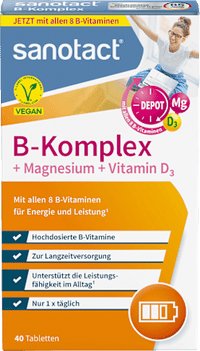 B-Komplex + Magnesium + Vitamin D3 Tabletten 60 St, 38 g sanotact