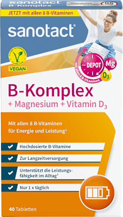 B-Complex + Magnesium + Vitamine D3 Tabletten 60 stuks, 38 g