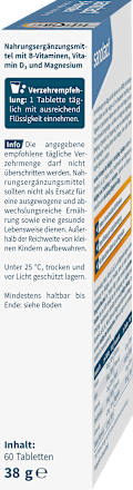 B-Komplex + Magnesium + Vitamin D3 Tabletten 60 St, 38 g sanotact