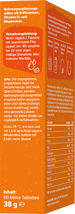 B-Komplex + Magnesium + Vitamin D3 Tabletten 60 St, 38 g