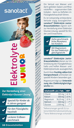 Electrolytes Junior Bruistabletten 16 stuks, 65 g