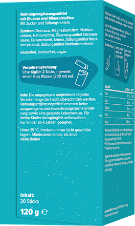 Elektrolyte Plus Sticks 20 St, 120 g