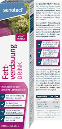 Fettverdauung Drink Brausetabletten 20 St, 84 g
