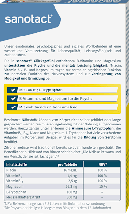 Glücksgefühl Tabletten 20 St., 11 g sanotact