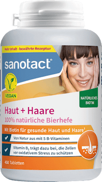 Haut + Haare Bierhefe Tabletten 450 St, 220 g sanotact