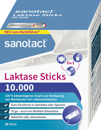 Laktase 10.000 Sticks 30 St, 49 g sanotact
