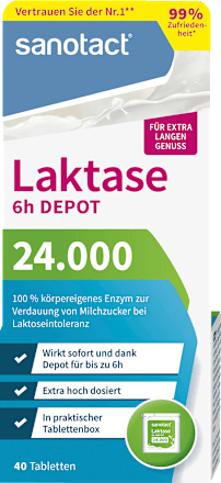 Lactase 24000 tabletten 40 stuks, 16 g