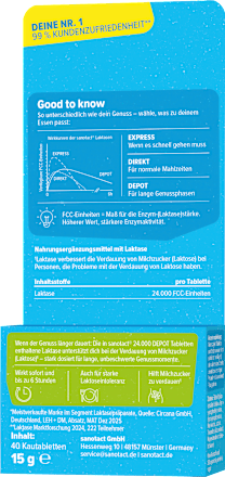 Laktase 24000 Tabletten 40 St, 16 g