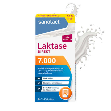 Lactase 7000 Direct Mini Tabletten 90 stuks, 7,1 g