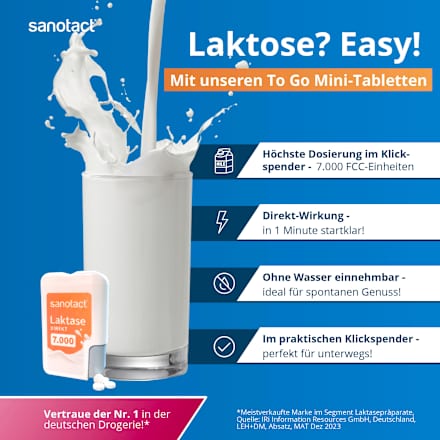 Lactase 7000 Direct Mini Tabletten 90 stuks, 7,1 g