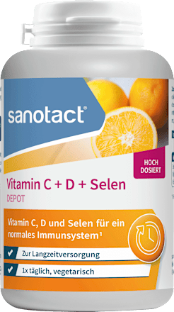 Vitamin C+D+Selen Tabletten 180 St, 247 g sanotact