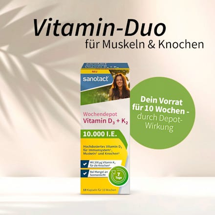 Vitamin D3 + K2 Wochendepot Kapseln 10 St, 2,5 g