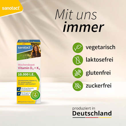 Vitamin D3 + K2 Wochendepot Kapseln 10 St, 2,5 g