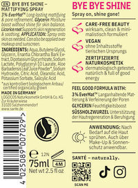 Gesichtsspray Mattifying Bye Bye Shine, 75 ml