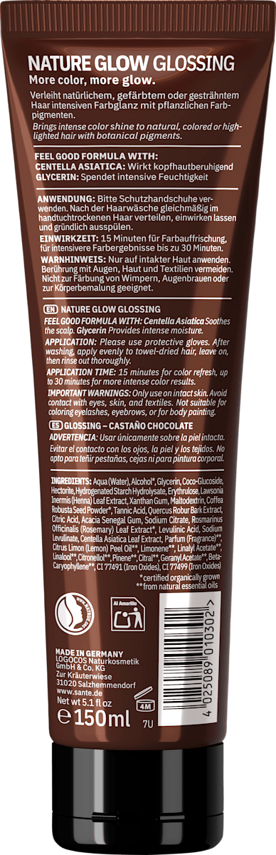 Santé naturally. Glossing Chocolate Brown, 150 ml