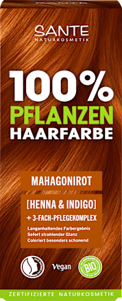 Pflanzenhaarfarbe Mahagonirot, 100 g