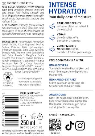 Shampoo Intense Hydration, 250 ml