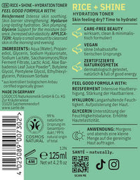 Toner Rice & Shine Hydration, 125 ml