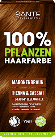 Pflanzenhaarfarbe Maronenbraun, 100 g SANTE NATURKOSMETIK