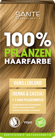 Pflanzenhaarfarbe Vanilleblond, 100 g SANTE NATURKOSMETIK