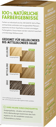 Pflanzenhaarfarbe Vanilleblond, 100 g SANTE NATURKOSMETIK