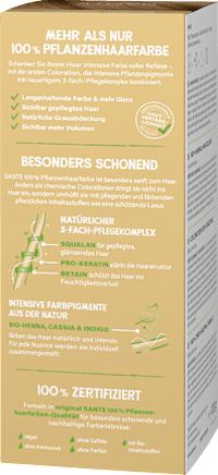 Pflanzenhaarfarbe Vanilleblond, 100 g SANTE NATURKOSMETIK