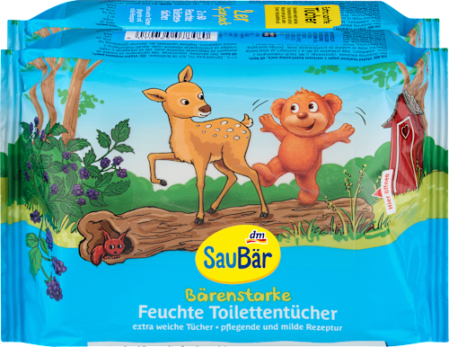 Feuchte Toilettentücher Bärenstark (2x60 St), 120 St
