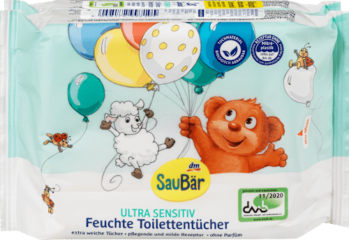 Vochtige toiletdoekjes ultra gevoelig (2x60 stuks), 120 stuks