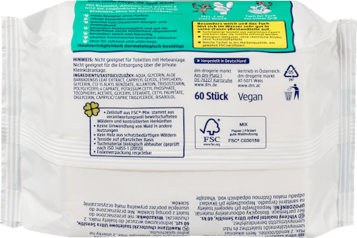 Vochtige toiletdoekjes ultra gevoelig (2x60 stuks), 120 stuks