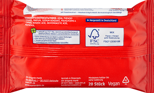Vochtige doekjes, 20 doekjes